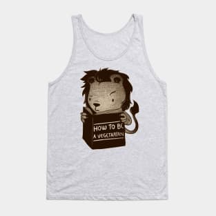 Lion Book How To Be Vegetarian Tank Top